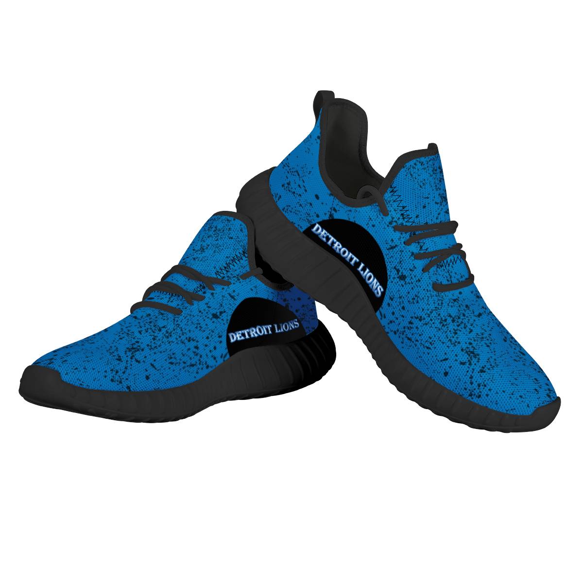 Women's Detroit Lions Mesh Knit Sneakers/Shoes 001